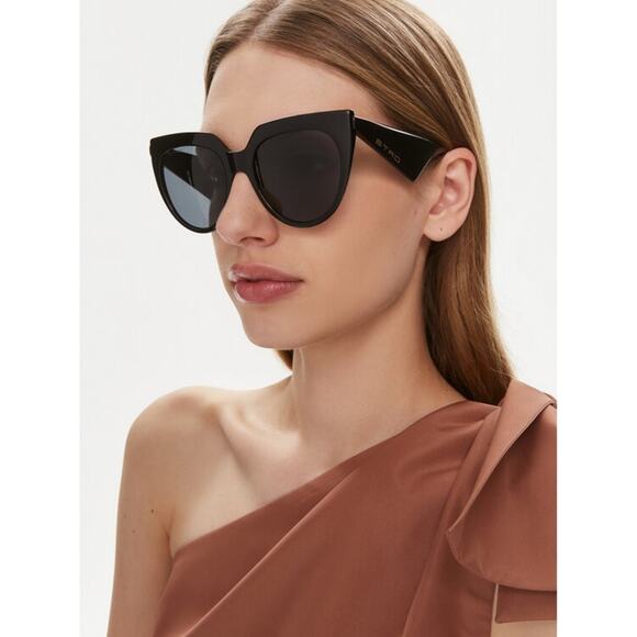 New Etro ETRO0003/S 0086U1 Tortoiseshell Front with Burgundy Cat-Eye Sunglasses main image 5